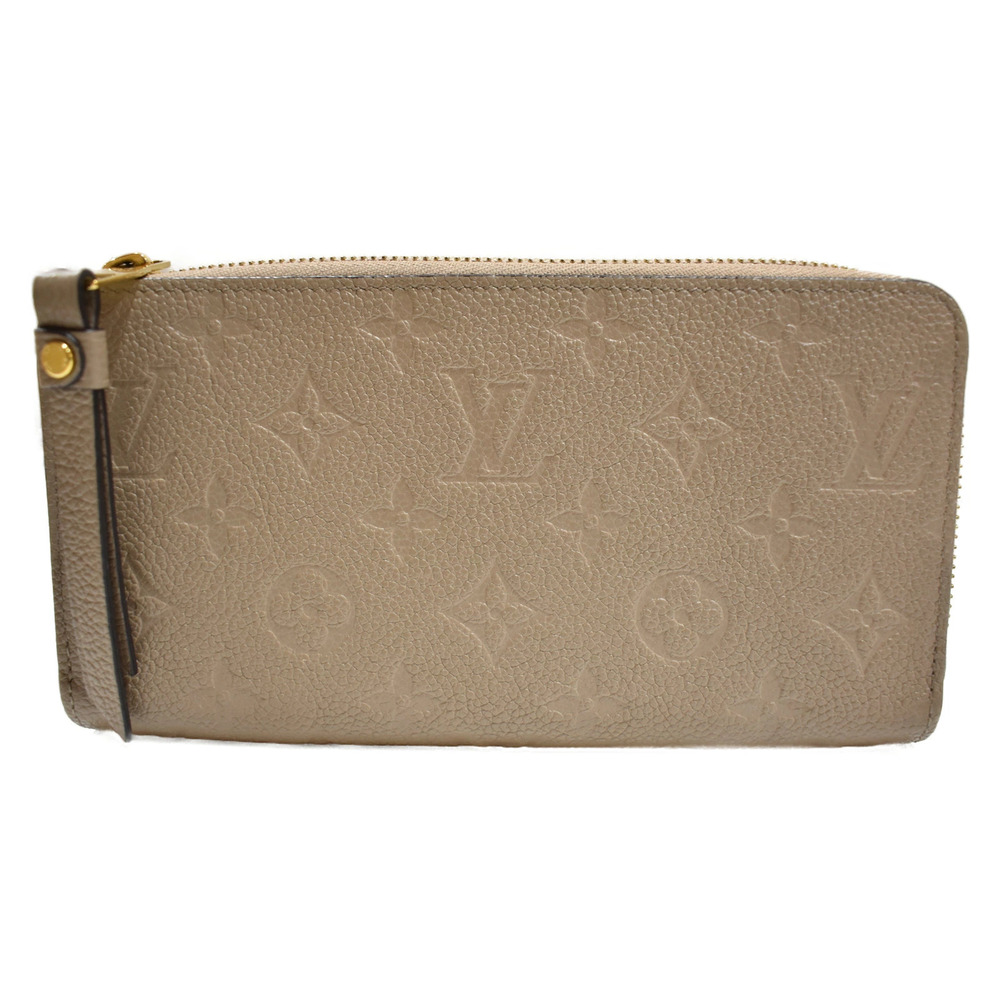 Louis Vuitton Zippy Wallet Empreinte Tourtreille Beige Leather Long